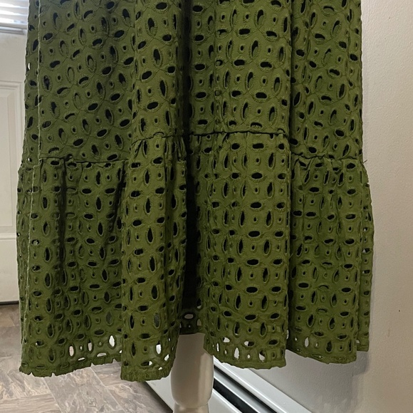 👗 PrettyGarden V-Neck Short Sleeve A-Line Hollow Out Lace Ruffle Dress - XXL - Picture 8 of 9